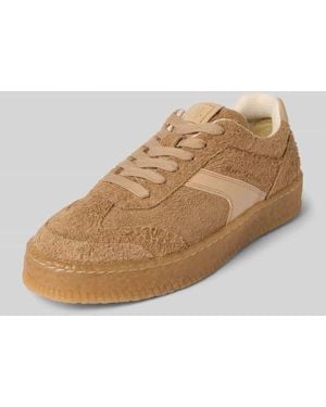 Marc O' Polo Low Top Sneaker aus softem Rindsleder - Natur