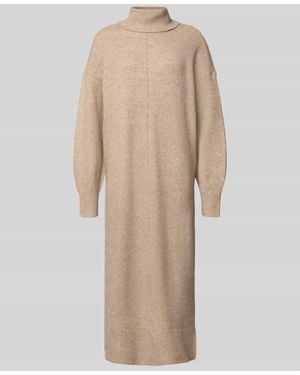 Pieces Oversized Strickkleid mit Wollanteil Modell 'MALOU' - Natur