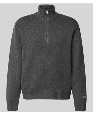 Jack & Jones Strickpullover mit gerippten Abschlüssen Modell 'NORREBRO' - Grau