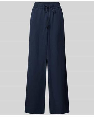SteHmann Leinenhose mit elastischem Bund Modell 'Roma' - Blau