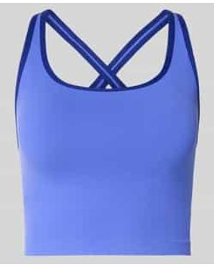 Fabletics Kort Top Met Geïntegreerd Bustier - Blauw