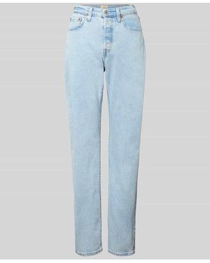 Levi's Straight Fit Jeans aus Baumwoll-Mix Modell '501®' - Blau