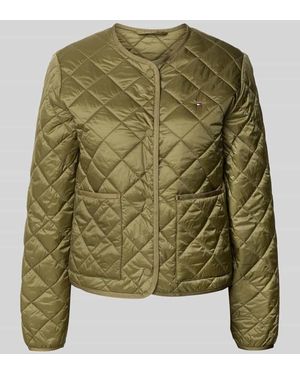 Tommy Hilfiger Regular Fit Steppjacke mit aufgesetzten Eingrifftaschen - Grün