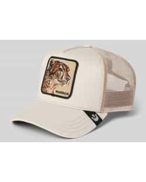 Goorin Bros Trucker-Pet Met Motiefpatch, Model 'The Warrior Cheetah' - Naturel