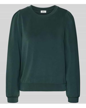 S.oliver Regular Fit Sweatshirt aus Modal-Mix - Grün