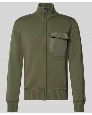 Napapijri Strickjacke mit Stehkragen Modell 'BERTI' - Grün