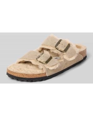 Birkenstock Slipper mit offener Ferse Modell 'Arizona' - Natur