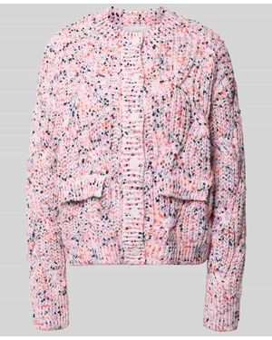 Y.A.S Strickjacke mit Knopfleiste Modell 'CONFETTI' - Pink
