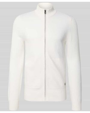 Joop! Regular Fit Strickjacke aus reiner Baumwolle Modell 'Widor' - Natur