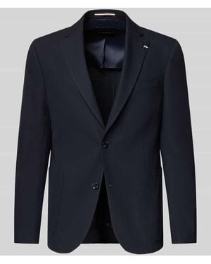 Bugatti Regular Fit 2-Knopf-Sakko mit Reverskragen - Blau