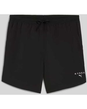 PUMA PUMA x HYROX - Regular Fit Sport-Shorts aus ultraleichtem Material - Schwarz