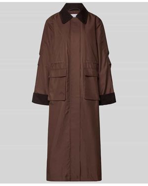 Y.A.S Parka aus Baumwoll-Mix Modell 'ANCA' - Braun