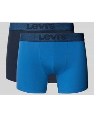 Levi's Trunks mit Label-Bund im 2er-Pack - Blau