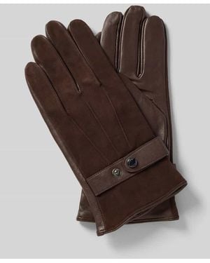 Joop! Handschuhe aus Schafsleder mit Riegel - Braun