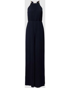 Jake*s Jumpsuit Mit Plisseefalten - Blau
