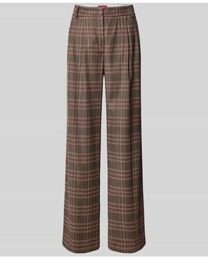 MAX&Co. Wide Leg Hose aus Schurwoll-Mix Modell 'VALZER' - Braun