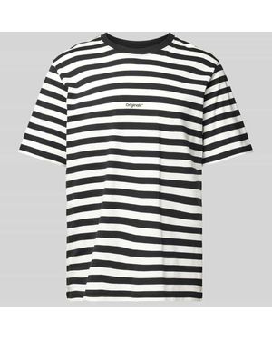 Jack & Jones T-Shirt mit Label-Print Modell 'VESTERBRO' - Schwarz