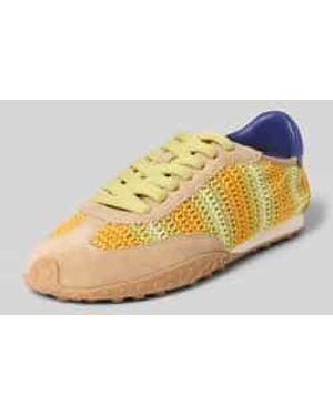 HOFF Sneakers Van Leermix Met Gehaakte Detail Model 'Bridge' - Metallic