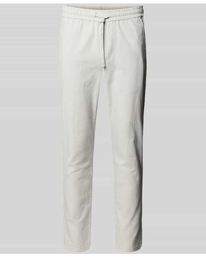 Only & Sons Cropped Stoffhose aus Leinen-Mix Modell 'LINUS' - Weiß