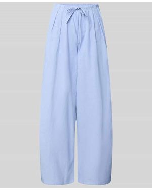 American Vintage Stoffhose mit elastischem Bund und Tunnelzug Modell 'FEOLY' - Blau