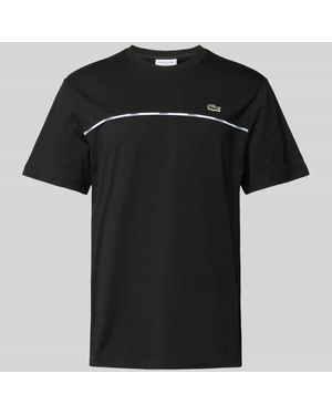 Lacoste T-Shirt mit Logo-Badge - Schwarz