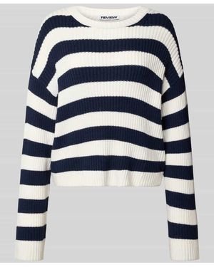 Review Strickpullover mit Rundhalsausschnitt - Blau