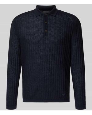 Emporio Armani Slim Fit Pullover aus Lyocell-Mix mit Schurwoll-Anteil - Grau