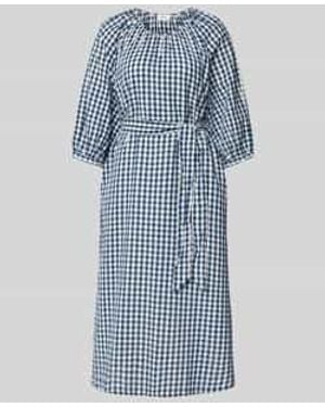 S.oliver Regular Fit Vrijetijdsjurk Van Puur Katoen - Blauw