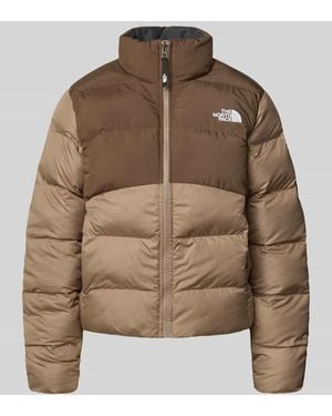 The North Face Steppjacke mit Reißverschlusstaschen Modell 'SAIKURU' - Braun