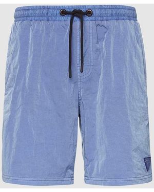 Guess Badehose Mit Label-Applikation - Blau