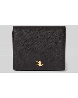 Ralph Lauren Portemonnaie mit Label-Applikation - Schwarz