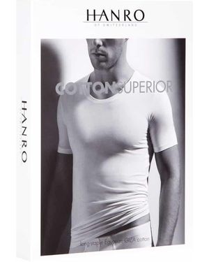 Hanro T-Shirt mit Rundhalsausschnitt - Grau