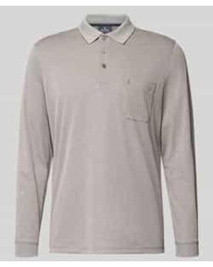 RAGMAN Regular Fit Poloshirt Met Borstzak - Grijs