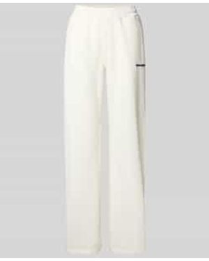 PEGADOR Wide Fit Sweatpants Met Logostitching, Model 'Anni' - Wit