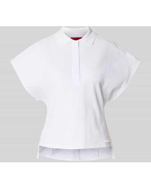 MAX&Co. Regular Fit T-Shirt aus Baumwoll-Leinen-Mix Modell 'PESI' - Weiß