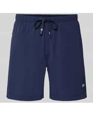 Fabletics Regular Fit Korte Broek Met Logoprint - Blauw