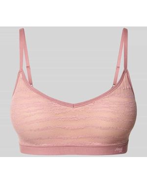 Sloggi Bralette mit Spitzenbesatz - Pink