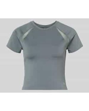 Under Armour T-Shirt Met Mesh Inzetten En Logo - Grijs