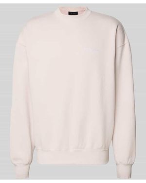 PEGADOR Oversized Sweatshirt mit Label-Stitching - Natur
