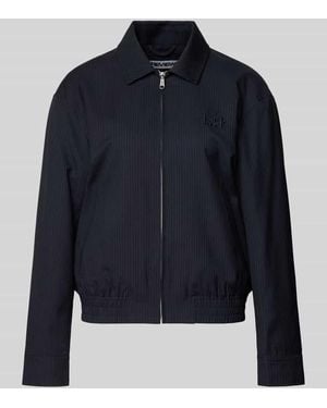 Review Lässige Blousonjacke mit Nadelstreifen - Blau