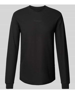 G-Star Longsleeve mit Sturkturmuster - Schwarz