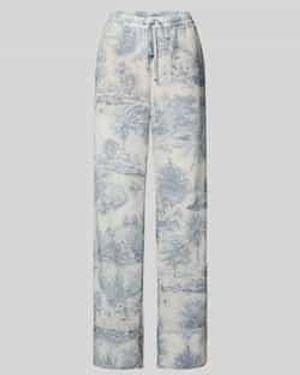 Seductive Stoffen Broek Met Elastische Band Model 'Violetta' - Wit