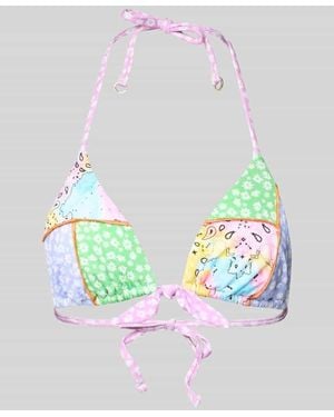 Banana Moon Bikini-Oberteil mit Knotendetail Modell 'YELO SUNBACK' - Weiß
