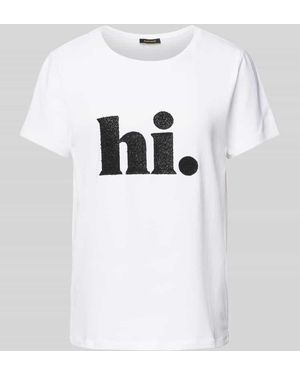 MORE&MORE T-Shirt mit Statement-Print - Weiß