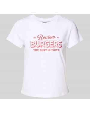 Review T-Shirt Mit Label-Print - Weiß