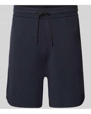 BOSS Regular Fit Stoffshorts aus Viskose-Mix Modell 'KN_UNION SH' - Blau