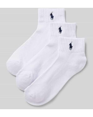 Polo Ralph Lauren Socken mit Label-Stitching im 3er-Pack - Weiß