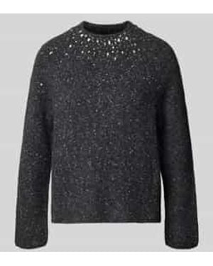 Marc Cain Gebreide Pullover Met Siersteentjes - Zwart