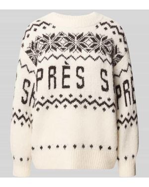Vero Moda Pullover mit kontraststarkem Schriftzug - Natur