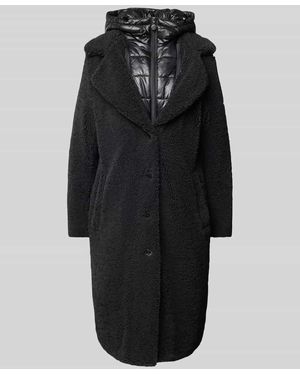 Frieda & Freddies Mantel im Double-Layer-Look Modell 'GINE' - Schwarz